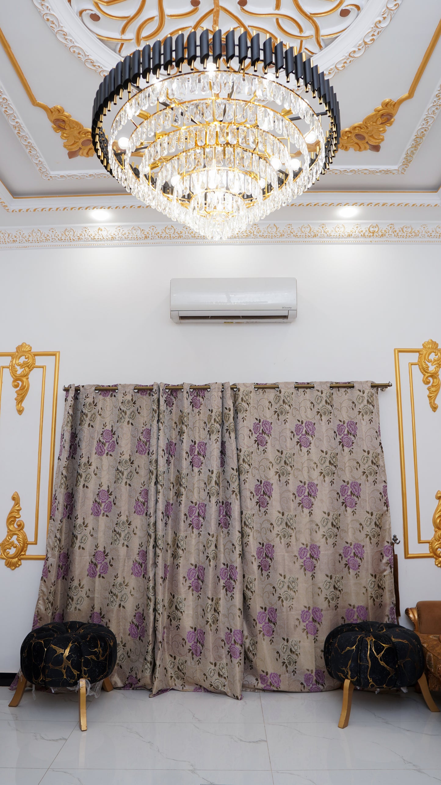 Export Golden Sparkles Texture Curtains ✨